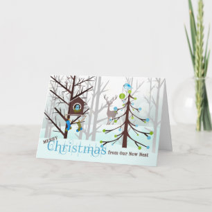 Cartes Pour Fêtes Annuelles de notre nouvelle adresse Oiseaux bleus de Noël