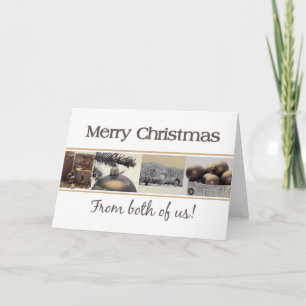 Cartes Pour Fêtes Annuelles De nous deux Joyeux Noël sépia