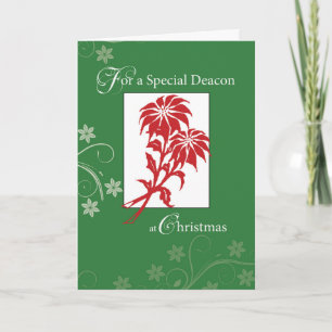 Cartes Pour Fêtes Annuelles Deacon, Poinsettias de Noël