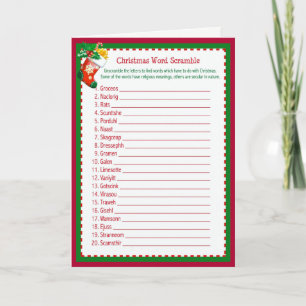 Cartes Pour Fêtes Annuelles Débauche de mots de Noël