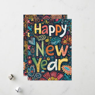 Cartes Pour Fêtes Annuelles Début de floraison - Un Gr de Nouvel An tiré à la 