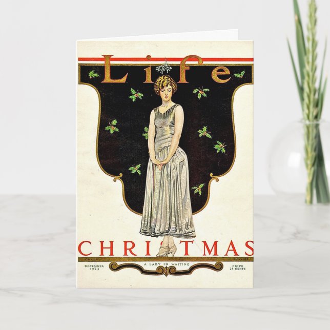 Cartes Pour Fêtes Annuelles Décembre 1923 Illustration de Noël par Coles Phill (Devant)