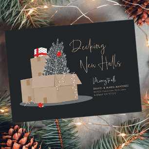 Cartes Pour Fêtes Annuelles Deck Nouvelles Halls Noir Blanc Rouge