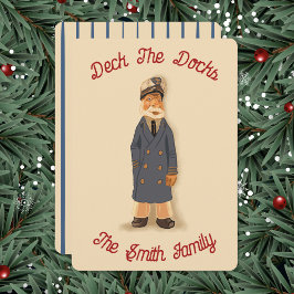 Cartes Pour Fêtes Annuelles Deck The Docks Christmas Card