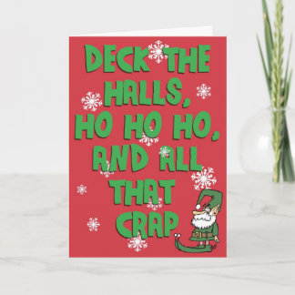 Cartes Pour Fêtes Annuelles Deck the Halls, Ho Ho Ho, et...
