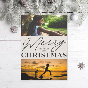 Cartes Pour Fêtes Annuelles Déco minimale photo simple