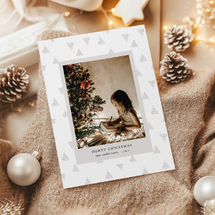 Cartes Pour Fêtes Annuelles Déco moderne minimaliste photo Arbre de Noël