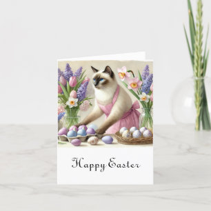 Cartes Pour Fêtes Annuelles Décor de Pâques pour Cat Mom
