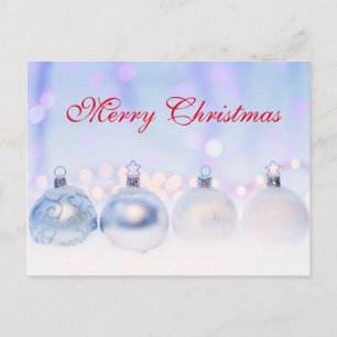 Cartes Pour Fêtes Annuelles Décor rouge simple et élégant Neige Joyeux Noël