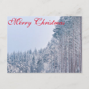 Cartes Pour Fêtes Annuelles Décor rouge simple et élégant Neige Joyeux Noël