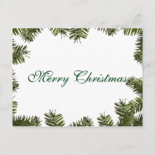 Cartes Pour Fêtes Annuelles Décor simple et élégant en feuille verte Joyeux No