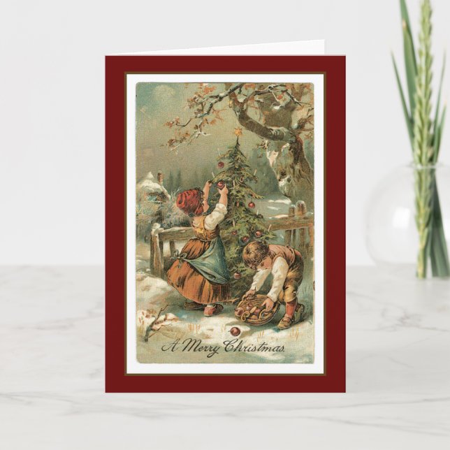 Cartes Pour Fêtes Annuelles Décoration de l'arbre (Devant)