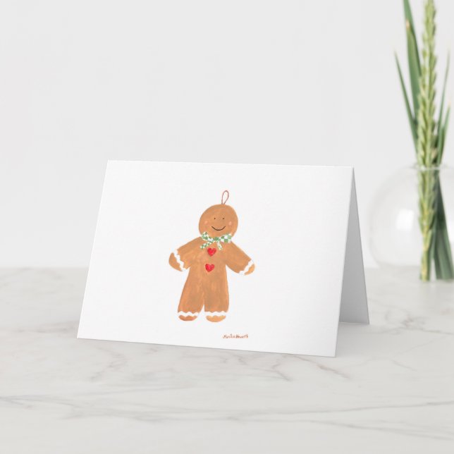 Cartes Pour Fêtes Annuelles Décoration de l'homme en pain d'épice (Devant)