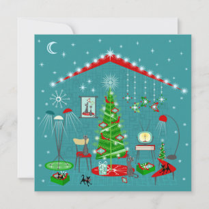 Cartes Pour Fêtes Annuelles Décoration de vacances rétro