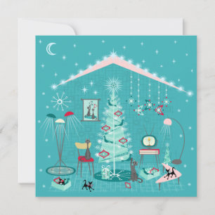 Cartes Pour Fêtes Annuelles Décoration de vacances rétro