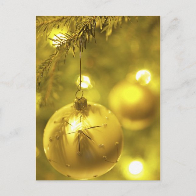 Cartes Pour Fêtes Annuelles Décoration Gold Holiday Tree (Devant)