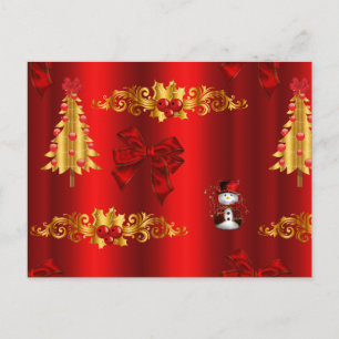 Cartes Pour Fêtes Annuelles Décorations de Noël en rouge