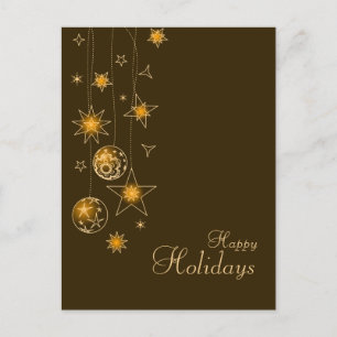 Cartes Pour Fêtes Annuelles Décorations de Noël Jaune Or Fancy