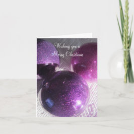 Cartes Pour Fêtes Annuelles Décorations de Noël pourpres et pétillantes