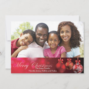 Cartes Pour Fêtes Annuelles Décorations de Noël Rouges