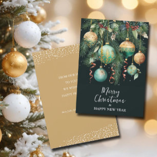 Cartes Pour Fêtes Annuelles Décorations de sapin de Noël élégantes