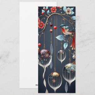 Cartes Pour Fêtes Annuelles Décorations en cristal et oiseaux