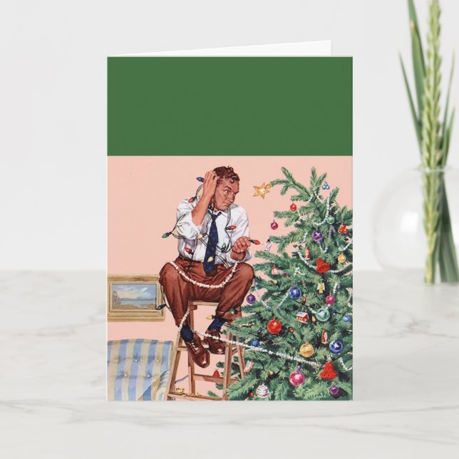 Cartes Pour Fêtes Annuelles Découper l'arbre de Noël (Devant)