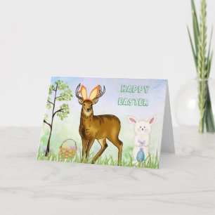 Cartes Pour Fêtes Annuelles Deer Pâques