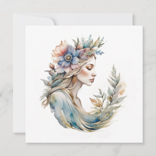 Cartes Pour Fêtes Annuelles Déesse des Fleurs Ostara Sabbat de l'Équinoxe de P