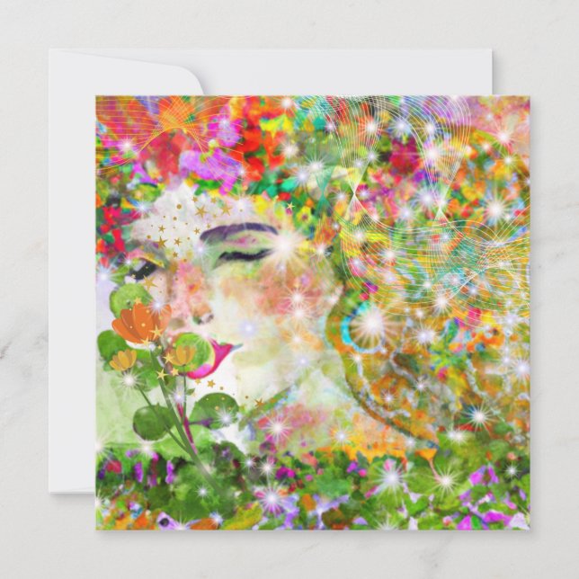 Cartes Pour Fêtes Annuelles Déesse enchantée (Devant)