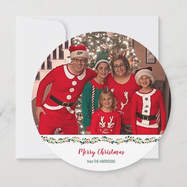 Cartes Pour Fêtes Annuelles Défi photo famille pyjama de Noël (Devant)