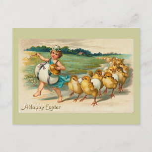 Cartes Pour Fêtes Annuelles Défilé de poussettes de Pâques Vintage