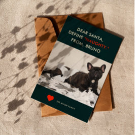 Cartes Pour Fêtes Annuelles Définir Naughty | Photo de chien mignonne et drôle