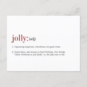Cartes Pour Fêtes Annuelles Définition de Noël Jolly