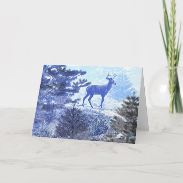 Cartes Pour Fêtes Annuelles Défrichage des forêts gelées (Devant)