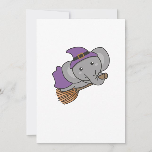 Cartes Pour Fêtes Annuelles Déguisement de sorcière pour enfants éléphant pour (Devant)