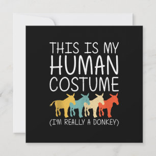 Cartes Pour Fêtes Annuelles Déguisement d'Halloween en âne humain Objet drôl