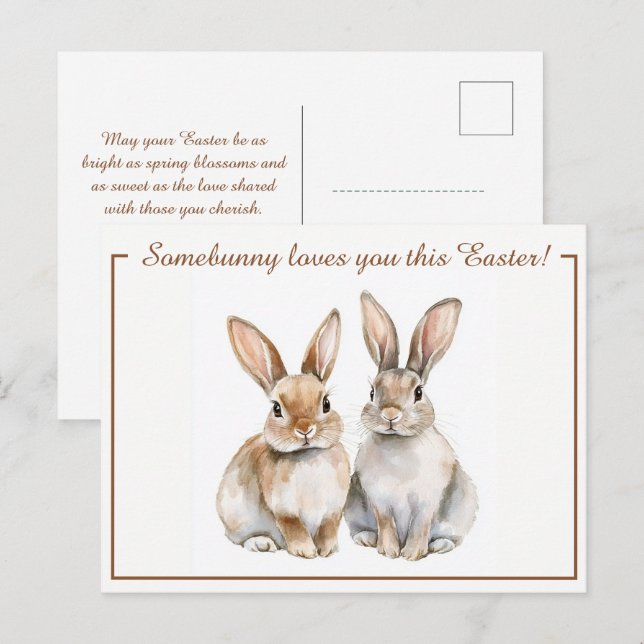 Cartes Pour Fêtes Annuelles Délice de Pâques 🐇 Hoppy sur mesure (Devant / Derrière)
