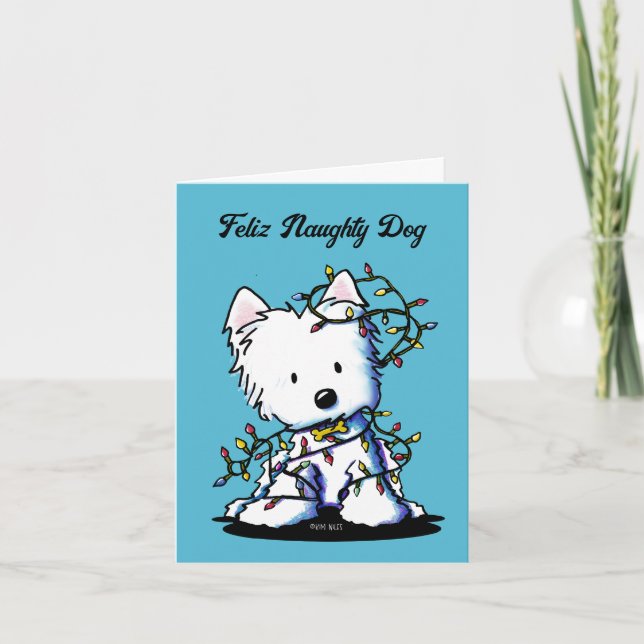 Cartes Pour Fêtes Annuelles Délicieux Westie KiniArt (Devant)