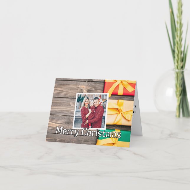 Cartes Pour Fêtes Annuelles Delightful Holiday Photo Template Merry Christmas (Devant)