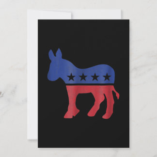 Cartes Pour Fêtes Annuelles Démocrate Donkey Look Soutien démocratique