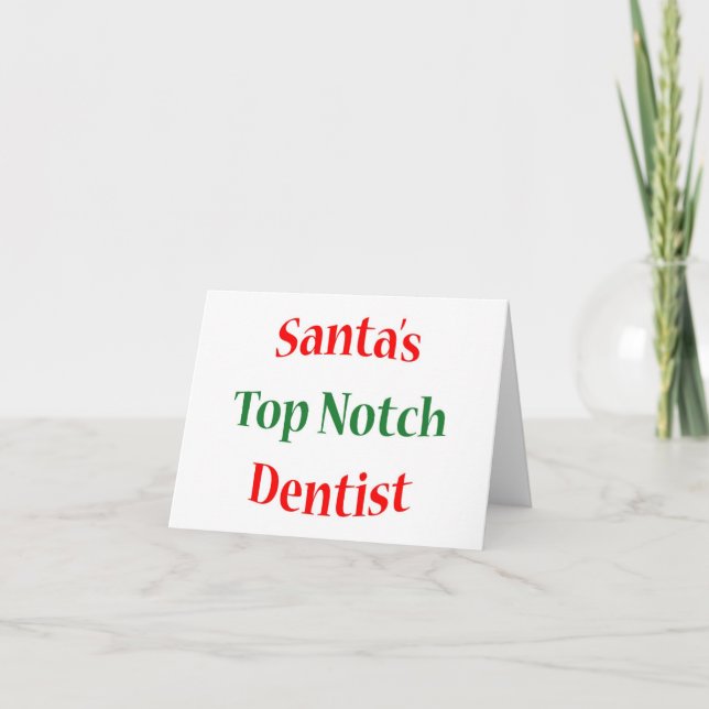 Cartes Pour Fêtes Annuelles Dentist Top Notch (Devant)