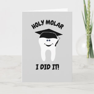Cartes Pour Fêtes Annuelles Dentiste Diplômé Saint Molaire Je L'Ai Fait Drôle