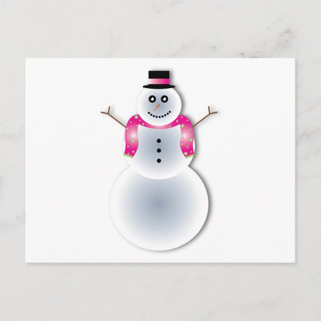 Cartes Pour Fêtes Annuelles déplaisant bonhomme de neige de noël (Devant)
