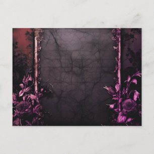 Cartes Pour Fêtes Annuelles Déplaisant Noir Nuit Gothique Violet Rose Hallowee