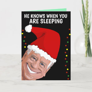 CARTES POUR FÊTES ANNUELLES DÉPLAISANTE JOE BIDEN SNIFF CHRISTMAS GREETING CAR