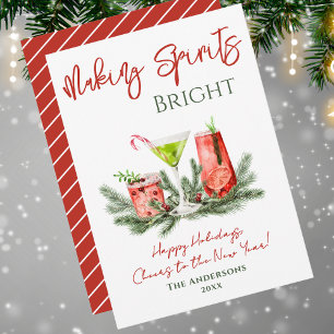Cartes Pour Fêtes Annuelles Des cocktails de Noël pour illuminer l'esprit des 