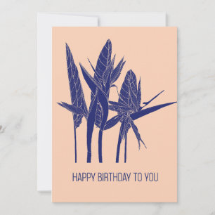 Cartes Pour Fêtes Annuelles Des fleurs de strelitzia tropicales sont des objet