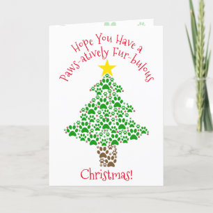 Cartes Pour Fêtes Annuelles Des papilles à fourrure pour Noël mignonnes amoure