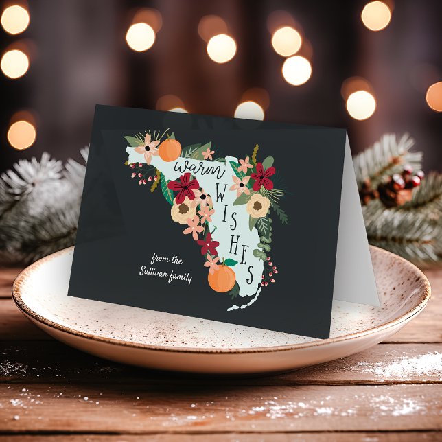 Cartes Pour Fêtes Annuelles Des voeux Chaleureux De Floride (Créateur téléchargé)